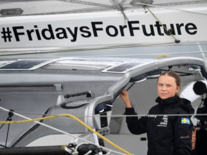 Swedish climate activist Greta Thunberg, 16, arrives in the US after a 15-day journey cros