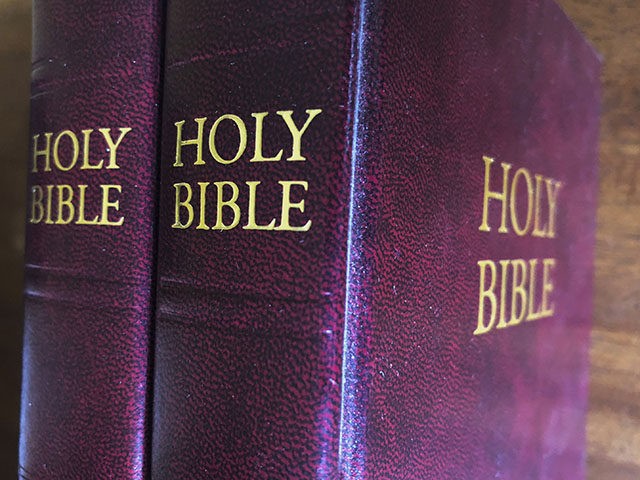 In this July 5, 2019 Bibles are displayed in Miami. Religious publishers say President Trump's most recently proposed tariffs on Chinese imports could result in a Bible shortage. That's because millions of Bibles, some estimates put it at 150 million or more, are now printed in China each year. Critics …