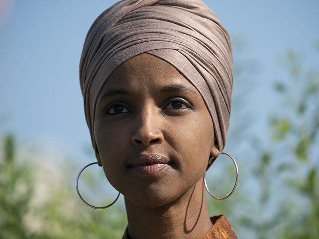 Rep. Ilhan Omar, D-Minn., the first Somali-American elected to Congress who is a frequent target of President Donald Trump, speaks as she introduces the Zero Waste Act that creates a federal grant program to help local governments invest in waste reduction initiatives, at the Capitol in Washington, Thursday, July 25, …