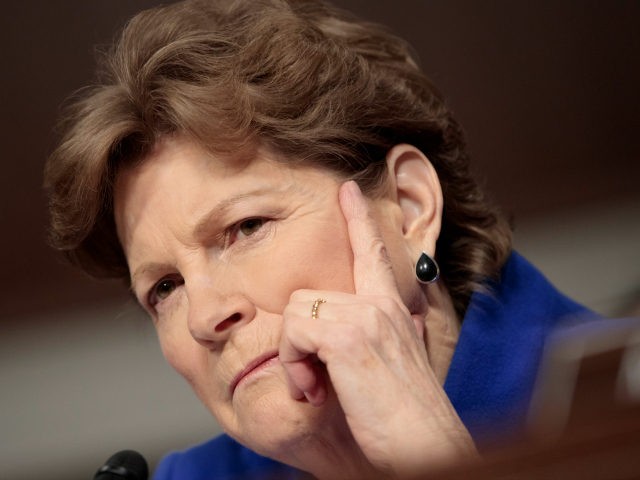 Senate Armed Services Committee member Sen. Jeanne Shaheen, D-N.H., questions Marine Corps Commandant Gen. Robert B. Neller on Capitol Hill in Washington, Tuesday, March, 14, 2017, during the committee's hearing on the investigation of nude photographs of female Marines and other women that were shared on the Facebook page "Marines …