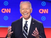 Democratic presidential hopeful Former Vice President Joe Biden delivers his closing statement during the second round of the second Democratic primary debate of the 2020 presidential campaign season hosted by CNN at the Fox Theatre in Detroit, Michigan on July 31, 2019. (Photo by Jim WATSON / AFP) (Photo credit …