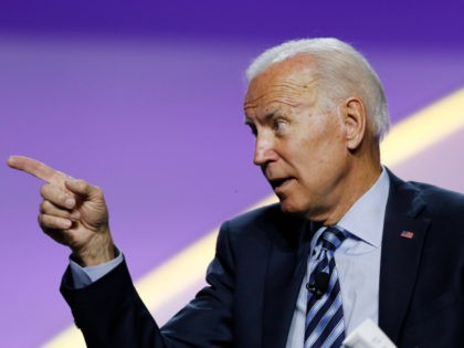 Democratic presidential candidate former Vice President Joe Biden, speaks during a candidates forum at the 110th NAACP National Convention, Wednesday, July 24, 2019, in Detroit. (AP Photo/Carlos Osorio)