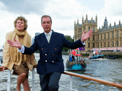 LONDON, ENGLAND - JUNE 15: (L-R) Kate Hoey and Nigel Farage, leader of the UK Independence