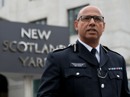 LONDON, ENGLAND - MARCH 13: Deputy Assistant Commissioner Neil Basu speaks to the media outside New Scotland Yard as he gives the lastest update on the poisoning of Sergei Skripal on March 13, 2018 in London, England. British Prime Minister Theresa May has given the Russian government a deadline of …