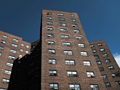 NEW YORK, NY - JUNE 11: Public housing stands in Brooklyn on June 11, 2018 in New York Cit