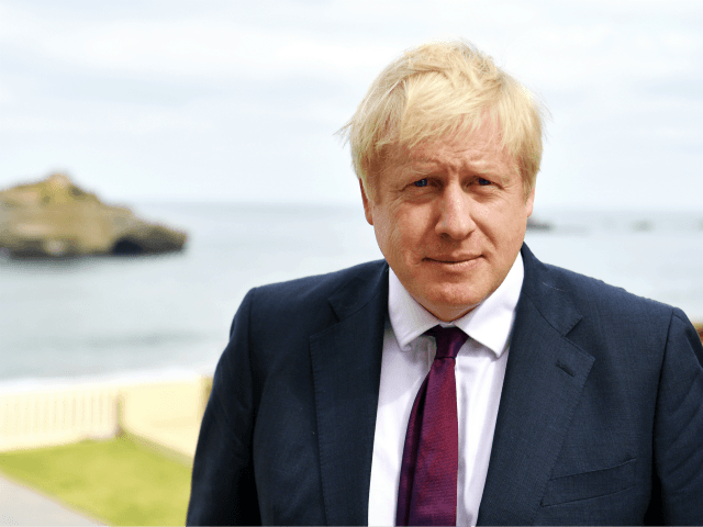 BIARRITZ, FRANCE - AUGUST 25: Britain's Prime Minister Boris Johnson participates in a TV interview ahead of bilateral meetings as part of the G7 summit on August 25, 2019 in Biarritz, France. The French southwestern seaside resort of Biarritz is hosting the 45th G7 summit from August 24 to 26. …