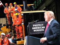 President Trump speaks at U.S. Steel’s Granite City Works steel mill in Illinois on July 26, 2018. Photo: Saul Loeb/AFP/Getty Images