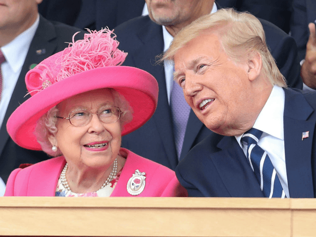 PORTSMOUTH, ENGLAND - JUNE 05: Queen Elizabeth II and US President, Donald Trump attend th