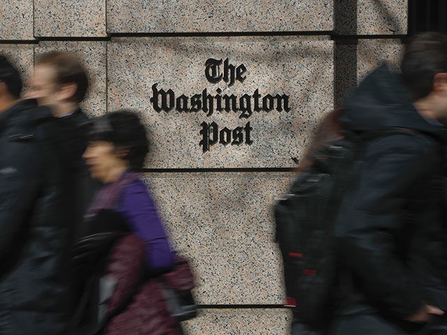 headline The One Franklin Square Building, home of The Washington Post newspaper, in downt