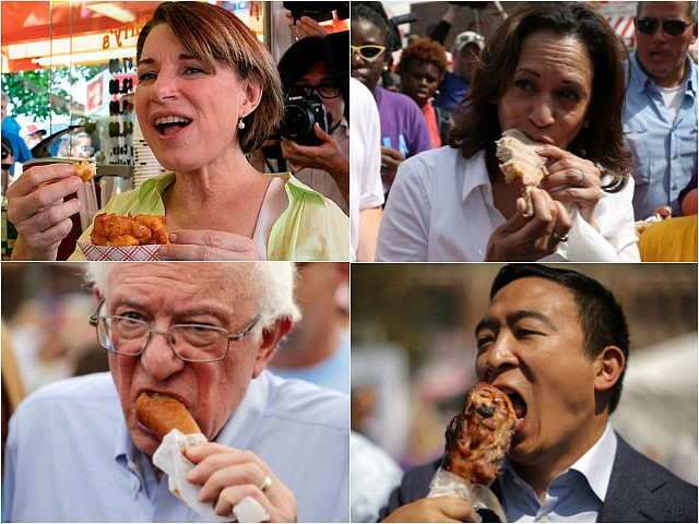 Amy Klobuchar, Kamala Harris, Bernie Sanders, Andrew Yang 2020 Democrat candidates at 2019