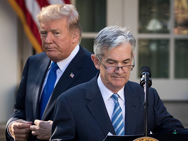 WASHINGTON, DC - NOVEMBER 02: (L to R) U.S. President Donald Trump looks on as his nominee for the chairman of the Federal Reserve Jerome Powell takes to the podium during a press event in the Rose Garden at the White House, November 2, 2017 in Washington, DC. Current Federal …