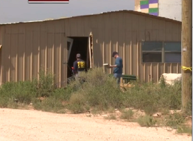FBI enters the home allegedly belonging to the Midland-Odessa Shooter. (Image: YourBasin.com Video Screenshot)