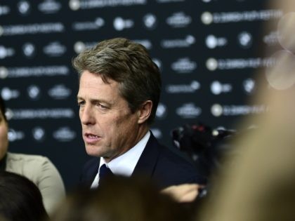 ZURICH, SWITZERLAND - SEPTEMBER 27: Hugh Grant is interviewed as he attends the 'Florence Foster Jenkins' Premiere and Golden Icon award ceremony during the 12th Zurich Film Festival on September 27, 2016 in Zurich, Switzerland. The Zurich Film Festival 2016 will take place from September 22 until October 2. (Photo …