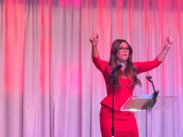 Trump campaign surrogate Kimberly Guilfoyle appeared at a Women for Trump event in Nevada on Thursday evening alongside special guest, former Ms. Nevada Katie Williams.