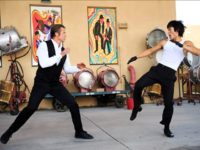 Brad Pitt and Mike Moh in Once Upon a Time ... in Hollywood (2019) Titles: Once Upon a Time ... in Hollywood People: Brad Pitt, Mike Moh Photo by ANDREW COOPER