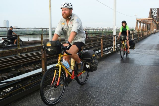 The rugby-mad duo cycling from Twickenham to Tokyo
