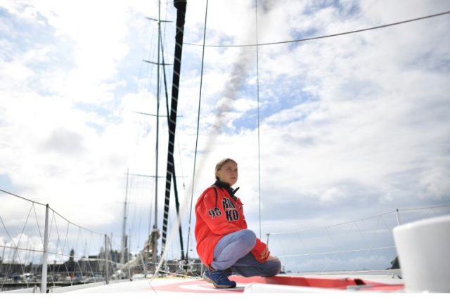 Climate activist Greta Thunberg sets sail for NYC
