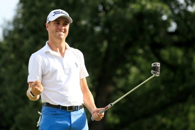 Thomas holds off Cantlay to win with record at Medinah