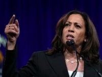 SAN FRANCISCO, CALIFORNIA - AUGUST 23: Democratic presidential candidate U.S. Sen. Kamala Harris (D-CA) speaks during the Democratic Presidential Committee (DNC) summer meeting on August 23, 2019 in San Francisco, California. Thirteen of the democratic presidential candidates are speaking at the DNC's summer meeting. (Photo by Justin Sullivan/Getty Images)