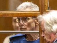 Edward Buck listens to his defense attorney Seymour Amster, right, during an appearance in Los Angeles Superior Court, Thursday, Sept. 19, 2019, in Los Angeles. The prominent LGBTQ political activist was arrested Tuesday and charged with operating a drug house and providing methamphetamine to a 37-year-old man who overdosed on …