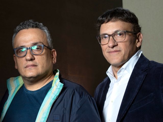 Directors Joseph Russo (L) and Anthony Russo (R) pose during a photo session for AFP at th
