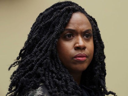 WASHINGTON, DC - JULY 26: House Oversight and Government Reform Committee member Rep. Ayanna Pressley (D-MA) attends a hearing on drug pricing in the Rayburn House Office building on Capitol Hill July 26, 2019 in Washington, DC. As a member of a group of four freshman Democratic women of color, …