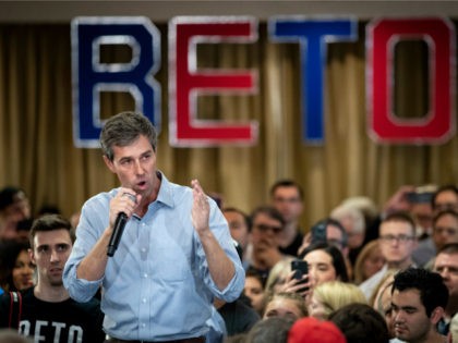 Former U.S. Representative and 2020 Democratic presidential hopeful Beto O'Rourke speaks during a town hall event, April 17, 2019 in Alexandria, Virginia. O'Rourke took numerous questions from the audience on a wide variety of topics. (Photo by Drew Angerer/Getty Images)