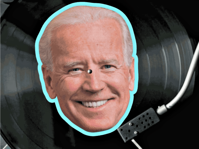 Biden on Record Player