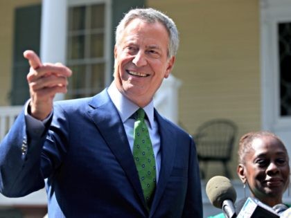 NEW YORK, NY - SEPTEMBER 20: New York City Mayor Bill de Blasio speaks during a press conference held in front of Gracie Mansion on September 20, 2019 in New York City. De Blasio, standing alongside his wife Chirlane McCray, announced his decision to drop out of the 2020 U.S. …