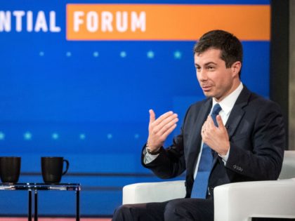 CHARLESTON, SC - JUNE 15: Democratic presidential candidate South Bend Mayor Pete Buttigieg, right, participates in the Black Economic Alliance Forum with Soledad O'Brien at the Charleston Music Hall on June 15, 2019 in Charleston, South Carolina. The Black Economic Alliance, is a nonpartisan group founded by Black executives and …
