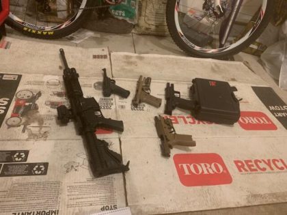 A cache of illegal weapons discovered by U.S. Customs and Border Protction at the home of a Chinese national living in Michigan. (Photo: U.S. Customs and Border Protection))