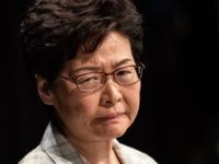 HONG KONG, CHINA - SEPTEMBER 26: Hong Kong Chief Executive Carrie Lam attends the first community dialogue session with 150 randomly selected members of the public on September 26, 2019 in Hong Kong, China. Hong Kong Chief Executive Carrie Lam held her first community dialogue on Thursday as pro-democracy protests …