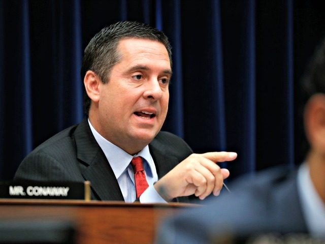 Ranking Member Rep. Devin Nunes, R-Calif., questions Acting Director of National Intelligence Joseph Maguire as he testifies before the House Intelligence Committee on Capitol Hill in Washington, Thursday, Sept. 26, 2019. (AP Photo/Pablo Martinez Monsivais)