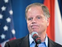 BIRMINGHAM, AL - DECEMBER 13: Alabama senator-elect Doug Jones listens to a question during a December 13, 2017 in Birmingham, Alabama. Jones stated that US President Donald Trump called him today to congratulate him on his victory. (Photo by Mark Wallheiser/Getty Images)