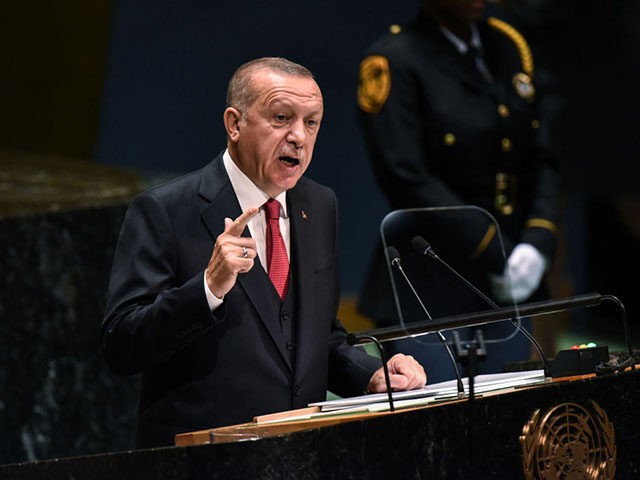 NEW YORK, NY - SEPTEMBER 24: Turkish President Recep Tayyip Erdoan speaks at the United Na