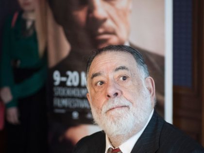 American film director, producer, and screenwriter, Francis Ford Coppola attends a press conference before receiving the Stockholm Lifetime Achievement Award during the Stockholm Film Festival on November 9, 2016 in Stockholm. / AFP / JONATHAN NACKSTRAND (Photo credit should read JONATHAN NACKSTRAND/AFP/Getty Images)