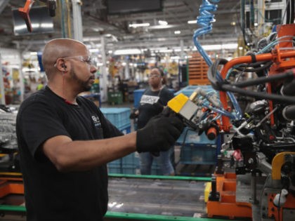 CHICAGO, ILLINOIS - JUNE 24: Workers assemble Ford vehicles at the Chicago Assembly Plant on June 24, 2019 in Chicago, Illinois. Ford recently invested $1 billion to upgrade the facility where they build the Ford Explorer, Police Interceptor Utility and the Lincoln Aviator. (Photo by Scott Olson/Getty Images)