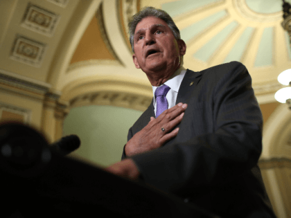 Sen. Joe Manchin (D-WV) answers questions at the U.S. Capitol on July 09, 2019 in Washingt