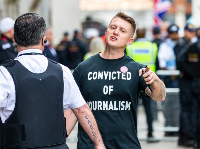 LONDON , UNITED KINGDOM - JULY 11: British far-right activist and former leader and founder of English Defence League (EDL), Tommy Robinson, whose real name is Stephen Yaxley-Lennon, arrives at the Old Bailey on July 11, 2019 in London, England. Tommy Robinson will be sentenced this morning after he was â¦