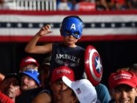 TOPSHOT - Supporters of US President Donald Trump attend a "Keep America Great" campaign rally at the SNHU Arena in Manchester, New Hampshire, on August 15, 2019. (Photo by Nicholas Kamm / AFP) (Photo credit should read NICHOLAS KAMM/AFP/Getty Images)