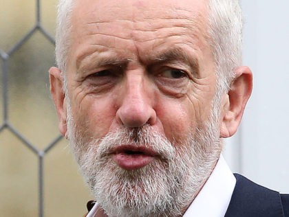 Britain's opposition Labour party leader Jeremy Corbyn leaves his home in north Londo