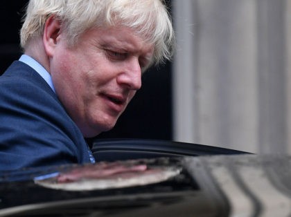 Britain's Prime Minister Boris Johnson leaves 10 Downing Street in central London on