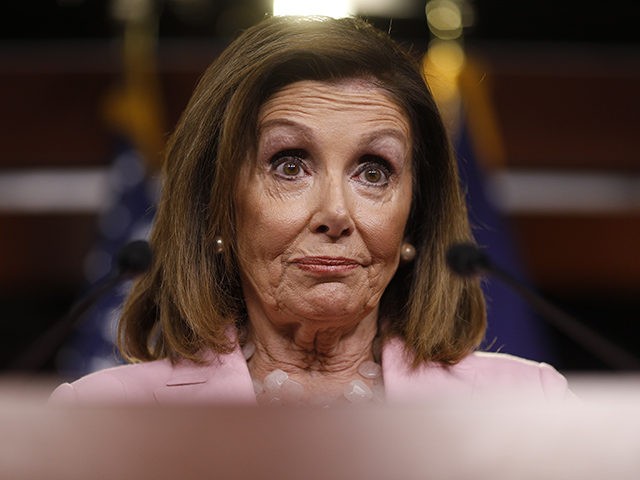 WASHINGTON, DC - SEPTEMBER 12: U.S. House Speaker Nancy Pelosi (D-CA) delivers remarks duringher weekly news conference on Capitol Hill September 12, 2019 in Washington, DC. While saying she's "pleased" with progress on a House Judiciary Committee probe of President Donald Trump, she declined to call the investigation an impeachment …