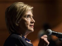 WASHINGTON, DC - SEPTEMBER 17: Former Secretary of State Hillary Clinton delivers a keynote speech during the American Federation of Teachers Shanker Institute Defense of Democracy Forum at George Washington University on September 17, 2019 in Washington, DC. The forum examines challenges to democratic institutions and focused on civic engagement, …