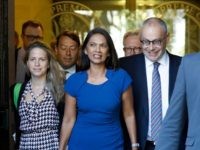 Anti-Brexit campaigner Gina Miller (C) leaves from the Supreme Court in central London, follwowing the first day of the hearing into the decision by the government to prorogue parliament on September 17, 2019. - Britain's Supreme Court began considering legal challenges Tuesday to Prime Minister Boris Johnson's controversial decision to …