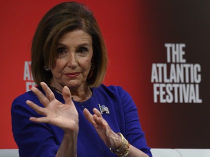 US Speaker of the House Nancy Pelosi speaks during an event at the Atlantic Festival in Wa