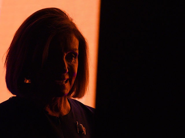 US Speaker of the House Nancy Pelosi speaks during an event at the Atlantic Festival in Washington, DC on September 24, 2019. - The push among Democrats in the US Congress to impeach President Donald Trump for abuse of power is gaining momentum. Nancy Pelosi, the Democratic speaker of the …