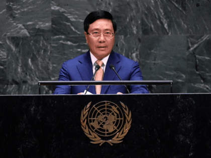 Vietnam's Foreign Minister Binh Minh speaks during the 74th Session of the General Assembly at UN Headquarters in New York on September 28, 2019. (Photo by Johannes EISELE / AFP) (Photo credit should read JOHANNES EISELE/AFP/Getty Images)