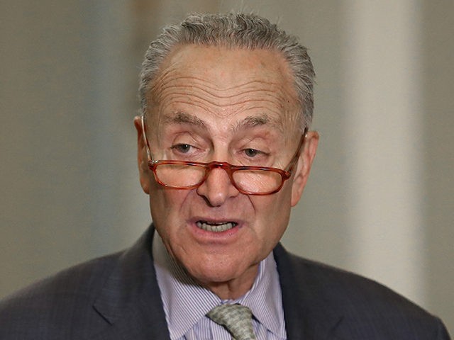 WASHINGTON, DC - SEPTEMBER 17: Senate Minority Leader Charles Schumer (D-NY) speaks to the media after attending the Democratic weekly policy luncheon on Capitol Hill September 17, 2019 in Washington, DC. Leader Schumer spoke about gun legislation that has stalled in the Senate. (Photo by Mark Wilson/Getty Images)