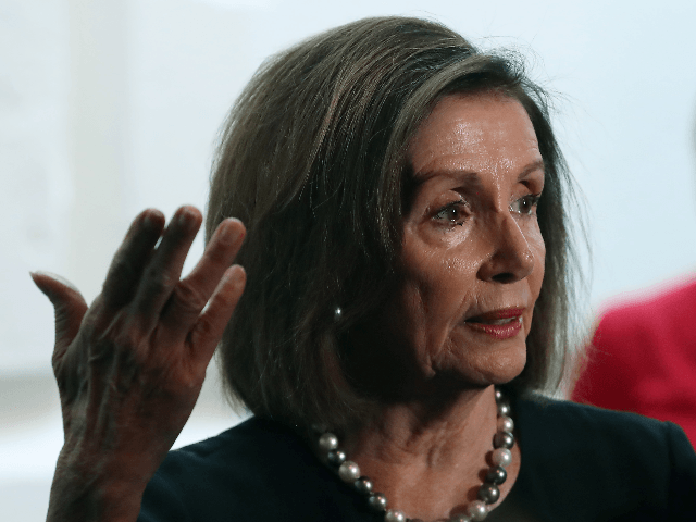 Speaker of the House Nancy Pelosi (D-CA) speaks to the media after a meeting with the Hous